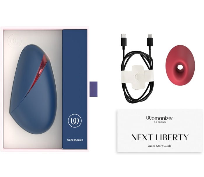 Вакуумный стимулятор Womanizer Next Liberty (Blue-Red) - Изображение 11