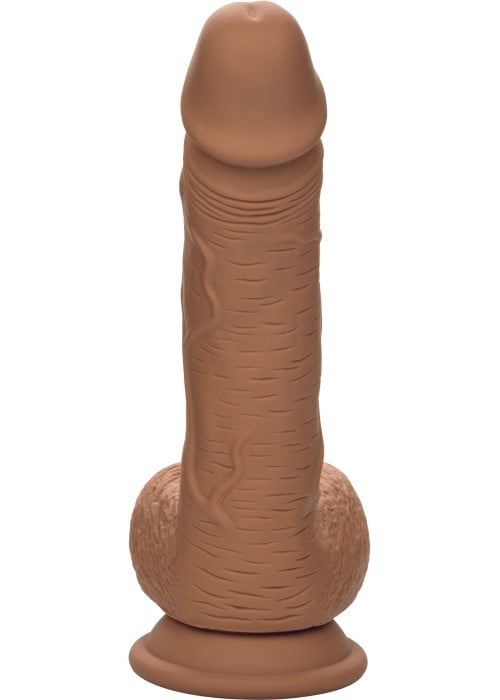 Фалоімітатор CalExotics Dual Density Silicone Studs 16 см (Brown) - Зображення 3