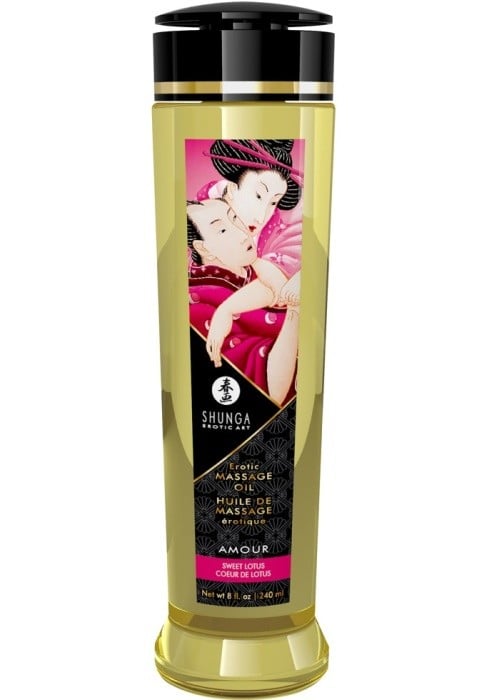 Массажное масло сладкий лотос Shunga Amour Sweet Lotus, 240 мл - Изображение 2