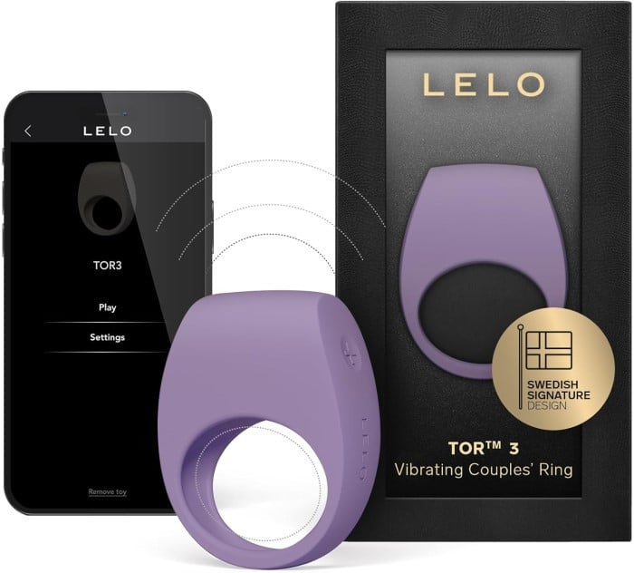 Эрекционное кольцо с вибрацией Lelo Tor 3 (Violet Dusk) - Изображение 2