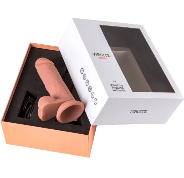 Вибратор с пультом Virgite Vibrating Realistic R12 - Изображение 6