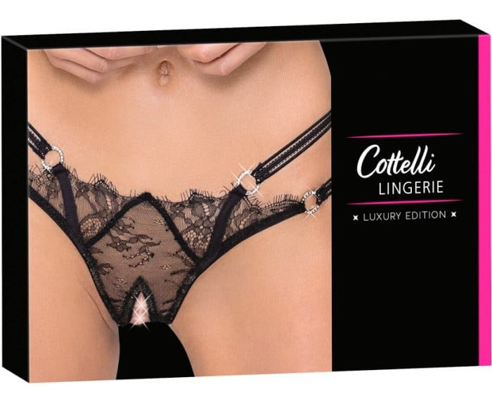 Трусики з вирізом Cottelli Lingerie Luxury Edition String - Зображення 7