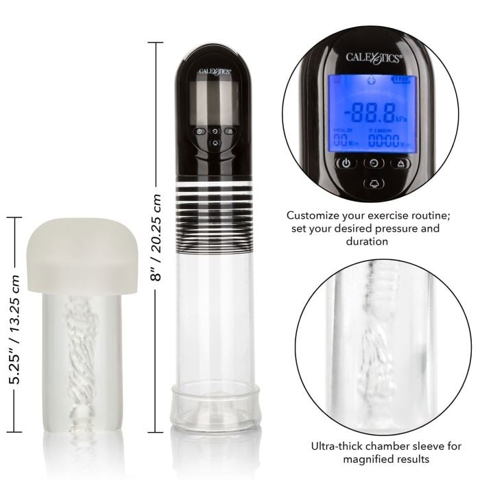 Вакуумна помпа з LCD імітуюча оральні ласки Optimum Series Advanced Automatic Smart Pump від CalExotics - Зображення 3