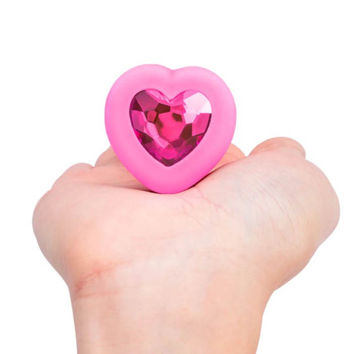 Анальная пробка с пультом и вибро B-vibe Vibrating Heart Pink Topaz (S/M) - Изображение 6