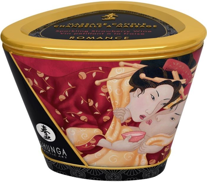 Массажная свеча Shunga Massage Candle Strawberry, 170 мл - Изображение 3