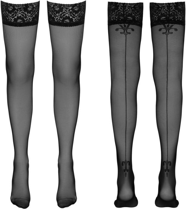 Панчохи Cottelli Legwear Hold-ups (Black) - Зображення 3