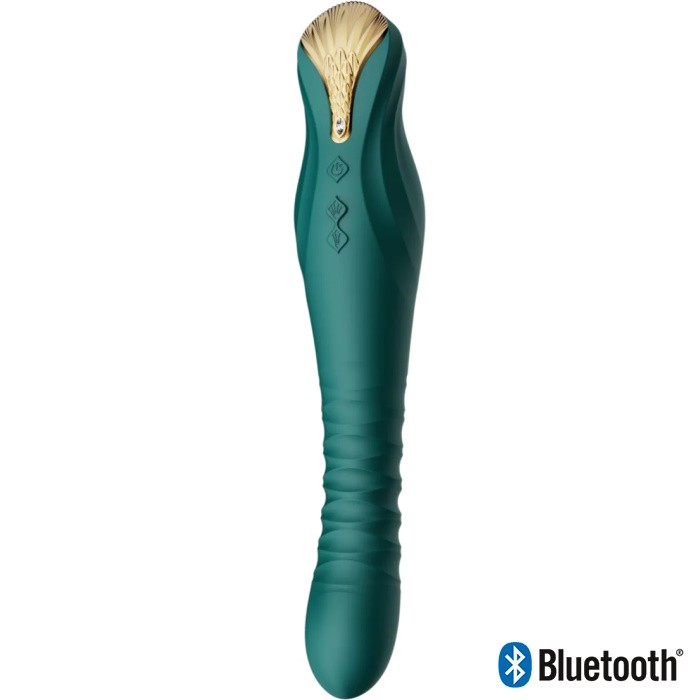 Вибратор с поступательными движениями Zalo King Thruster (Turquoise)