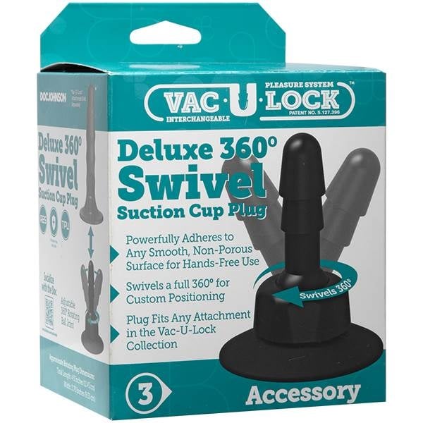 Кріплення з регулюванням кута нахилу Doc Johnson Vac-U-Lock Deluxe 360° Swivel Suction Cup Plug - Зображення 7
