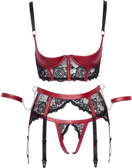 Эротический комплект Cottelli Bondage Shelf Bra Set от Orion - Изображение 5