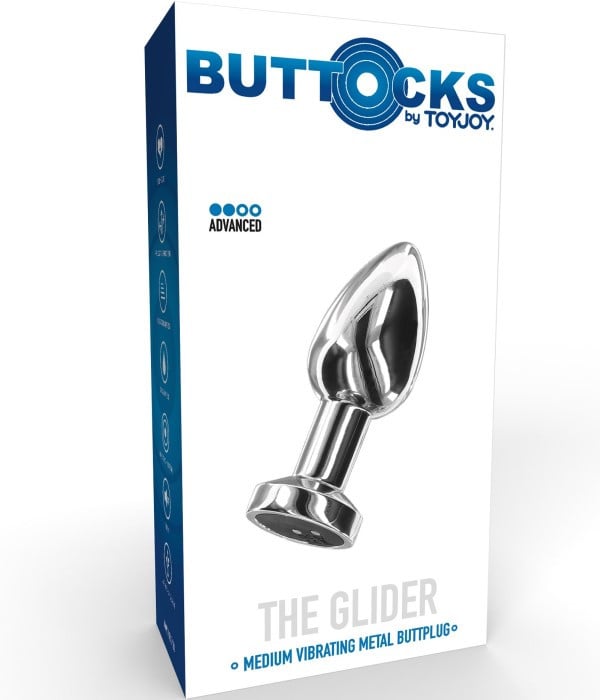 Анальна пробка з вібро Toy Joy Buttocks The Glider (Medium) - Зображення 4