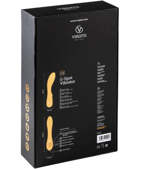 Вібратор для точки-G Virgite V5 Black Edition - Зображення 5