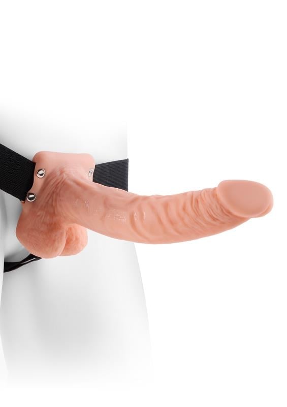 Порожнистий страпон Hollow Strap-On 9" Flesh with Balls від Pipedream - Зображення 3