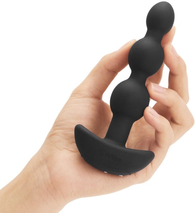 Анальна пробка з вібрацією B-vibe Triplet Anal Beads (Black) - Зображення 4