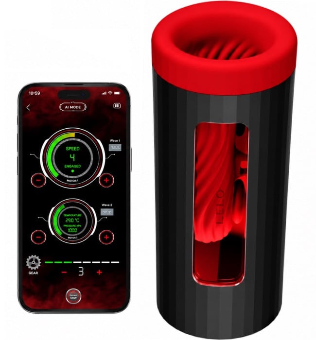 Мастурбатор з вібро Lelo F1S V3 XL (Red) - Зображення 2