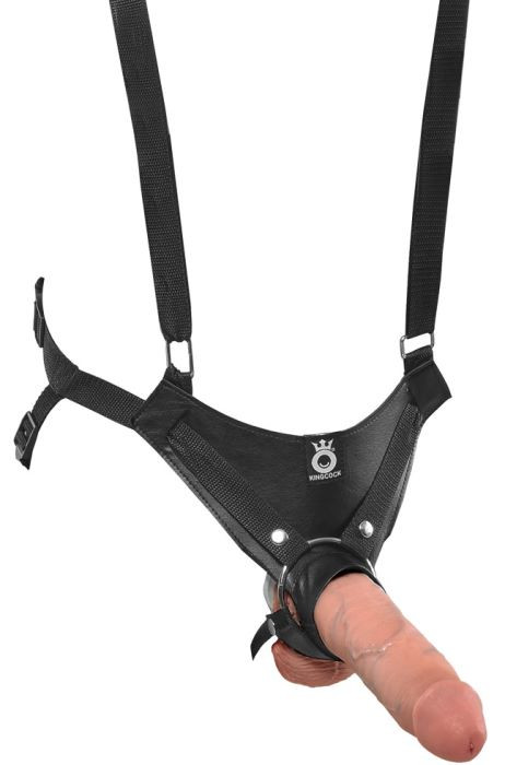 Страпон фаллопротез King Cock 10" Hollow Strap-on Suspender System від Pipedream - Зображення 7