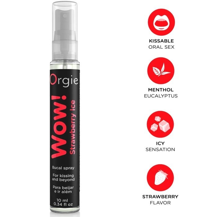 Спрей для минета Orgie Wow Strawberry Ice, 10 мл - Изображение 4