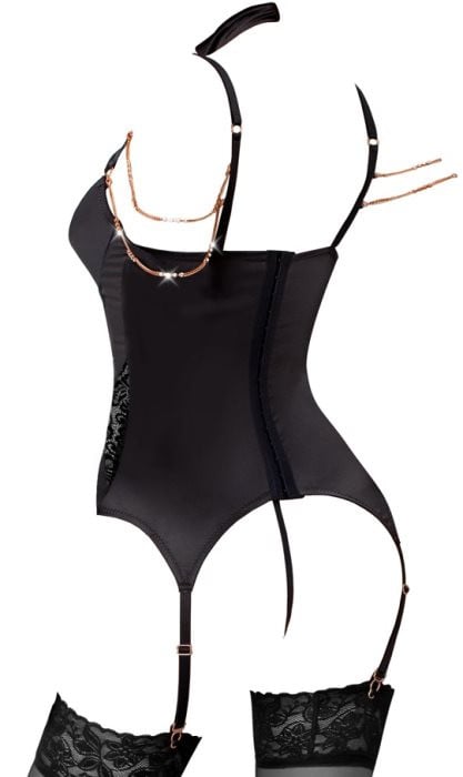 Корсет і трусики Abierta Fina Basque and String - Зображення 4