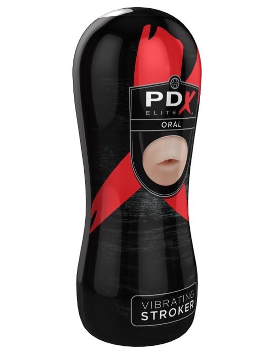 Мастурбатор с вибро PDX Elite Vibrating Oral Stroker от Pipedream - Изображение 3