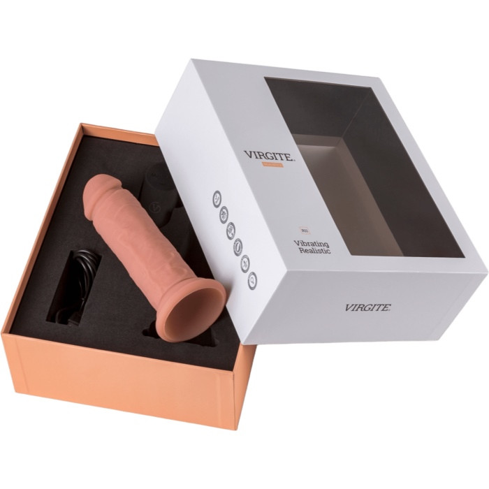 Вібратор з пультом Virgite Vibrating Realistic R11 - Зображення 5
