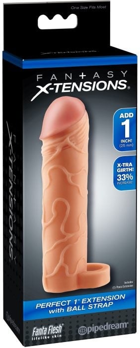 Насадка на пеніс Fantasy X-tensions Real Feel 1" Extension від Pipedream - Зображення 4