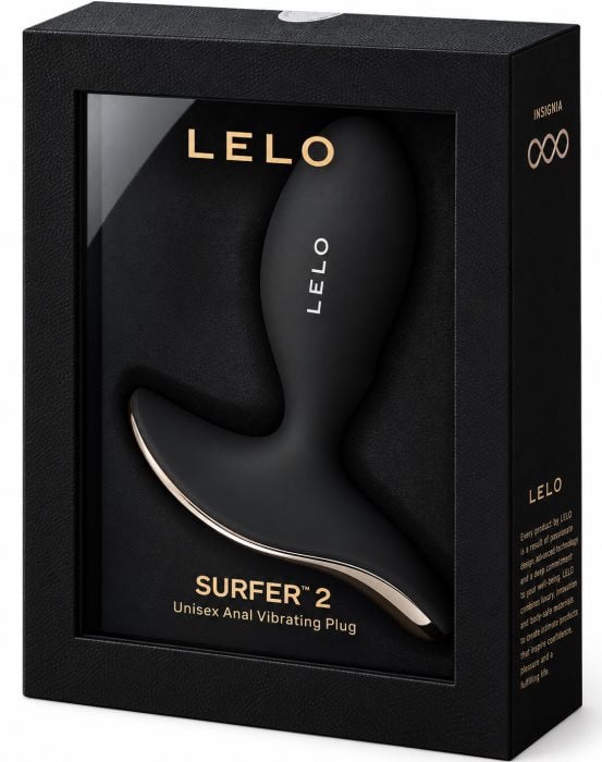 Анальная пробка с вибрацией Lelo Surfer 2 (Black) - Изображение 4