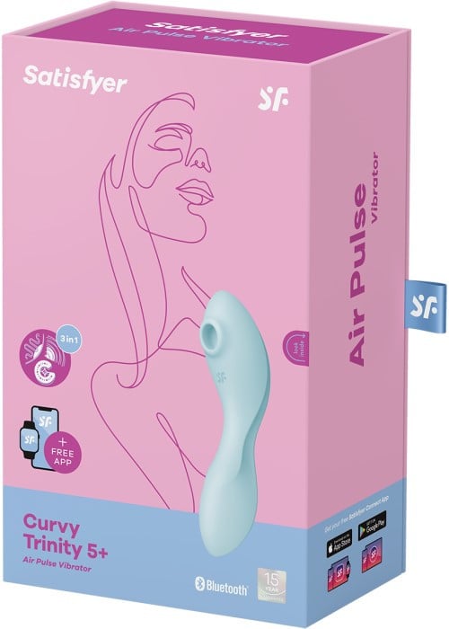 Вакуумний стимулятор Satisfyer Curvy Trinity 5+ (Blue) - Зображення 7