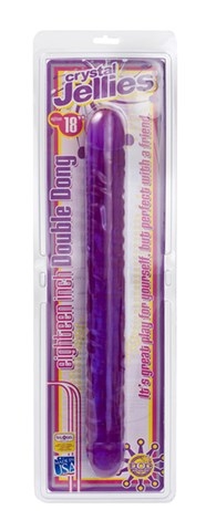 Двухсторонний фаллоимитатор Crystal Jellies 18" от Doc Johnson - Изображение 2