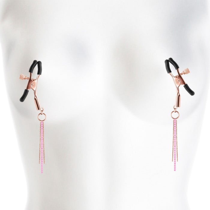Затискачі для сосків NS Novelties Bound Nipple Clamps D3 (Rose Gold) - Зображення 2