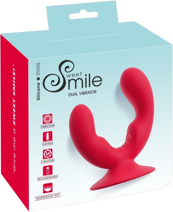 Подвійний вібратор з присоскою Sweet Smile Dual Vibrator - Зображення 13