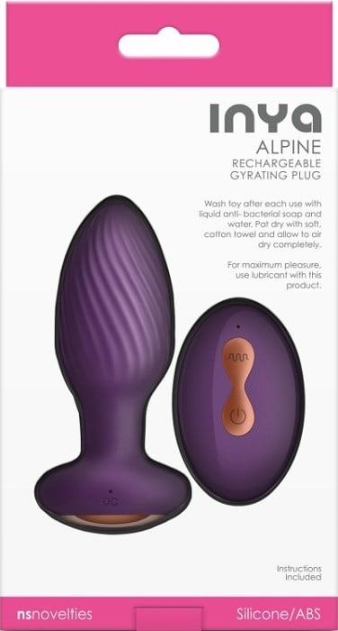 Анальная пробка с ротацией и вибро NS Novelties Inya Alpine (Purple) - Изображение 4