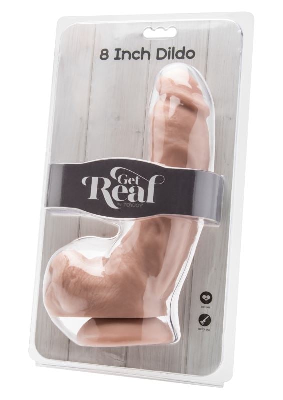 Фалоімітатор Get Real Flesh Dildo 8" with Balls від Toy Joy - Зображення 2