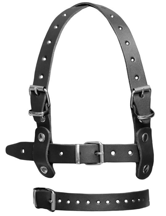 Фіксатор на голову з повідцем Zado Leather Head Harness - Зображення 7