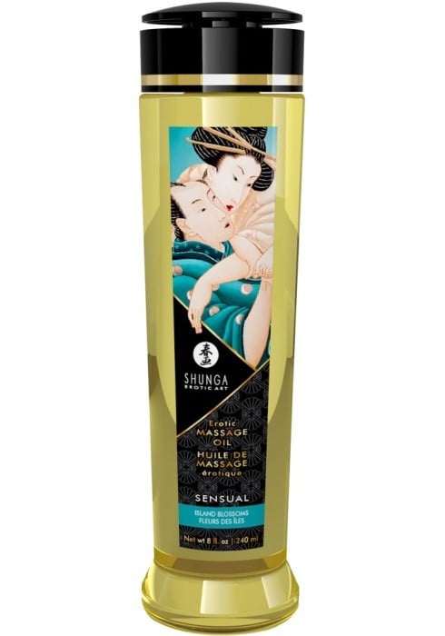 Массажное масло экзотические цветы Shunga Sensual Island Blossoms, 240 мл - Изображение 2