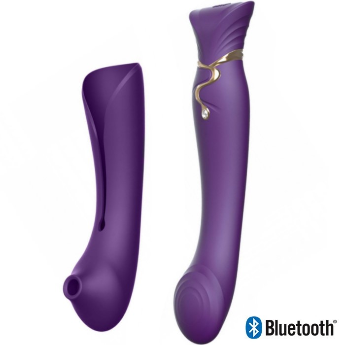 Вибратор с нагревом и пульсацией Zalo Queen Set (Purple)