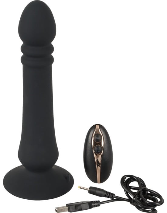 Анальный вибратор с поступательными движениями Black Velvets Anal Thruster от Orion - Изображение 7