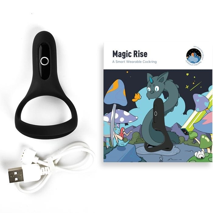 Ерекційне кільце з вібро Magic Motion Rise (Black) - Зображення 8