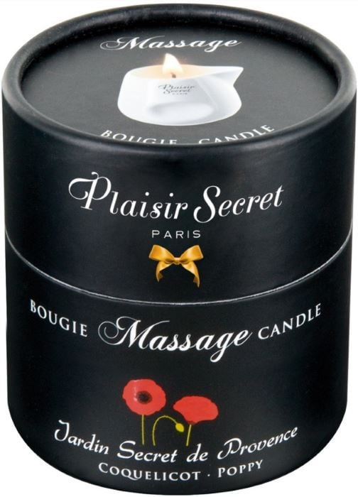 Масажна свічка Plaisirs Secrets Poppy, 80 мл - Зображення 3