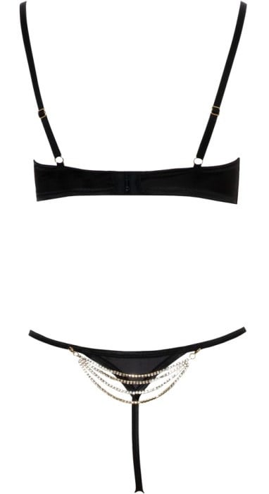 Комплект бюстгальтер і трусики Cottelli Lingerie Shelf Bra and String - Зображення 6