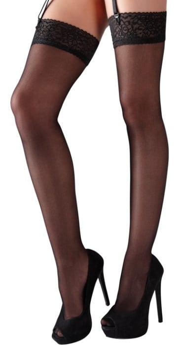 Чулки Cottelli Legwear Suspender Stockings (Black)