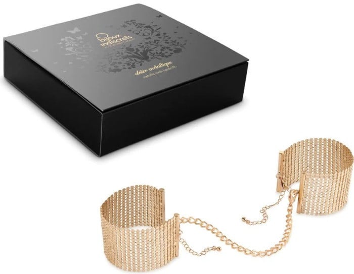 Наручники Bijoux Indiscrets Metallic Mesh Handcuffs (Gold) - Изображение 5