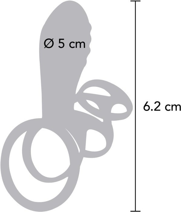 Насадка на пенис с пультом и вибро Halo Halo C-Ring Sleeve от Toy Joy - Изображение 2