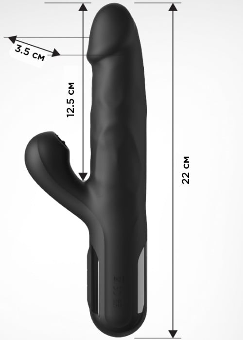 Вібратор кролик з поступальними рухами Pipedream Sonix Silicone Thruster - Зображення 6