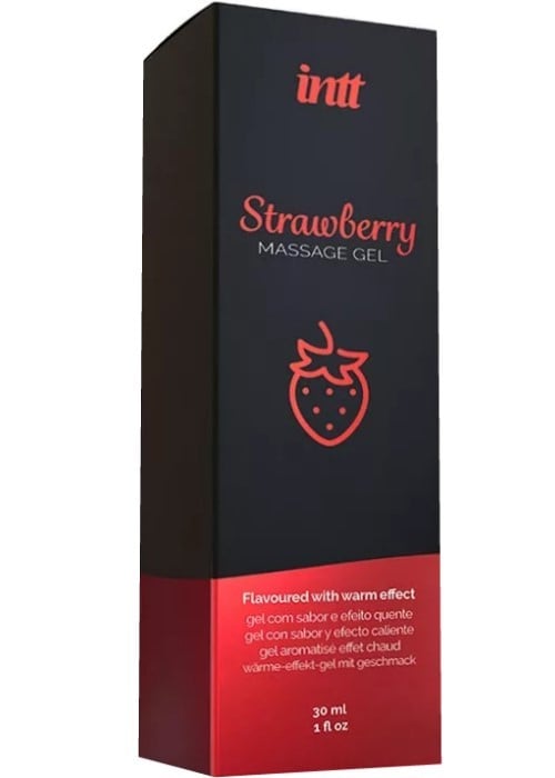 Масажний гель для поцілунків зі смаком полуниці Intt Strawberry, 30 мл - Зображення 2
