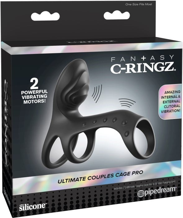 Насадка на пеніс з 2х вібрацією Ultimate Couples Cage Pro від Pipedream - Зображення 5