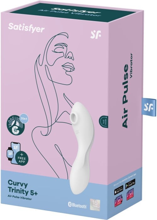 Вакуумний стимулятор Satisfyer Curvy Trinity 5+ (White) - Зображення 7