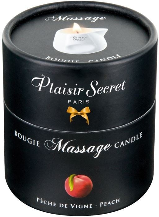 Масажна свічка Plaisirs Secrets Peach, 80 мл - Зображення 3