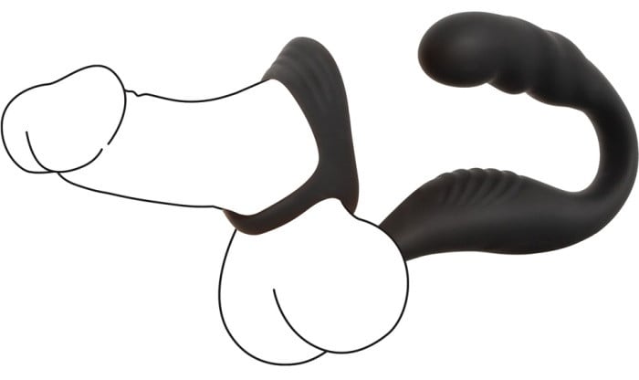 Ерекційне кільце з анальною стимуляцією і вібрацією Cock Ring with RC Prostate Plug від Orion - Зображення 2