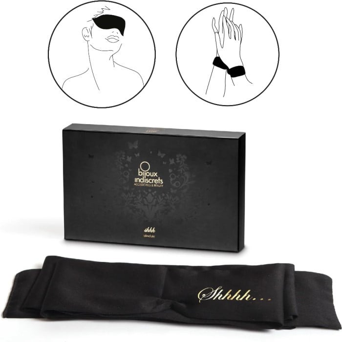 Сатиновая повязка на глаза Bijoux Indiscrets Shhh Mask - Изображение 5