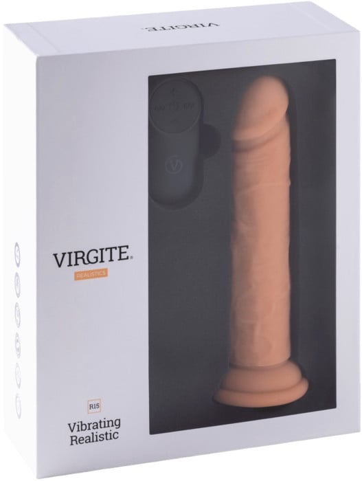 Вібратор з пультом Virgite Vibrating Realistic R15 - Зображення 6