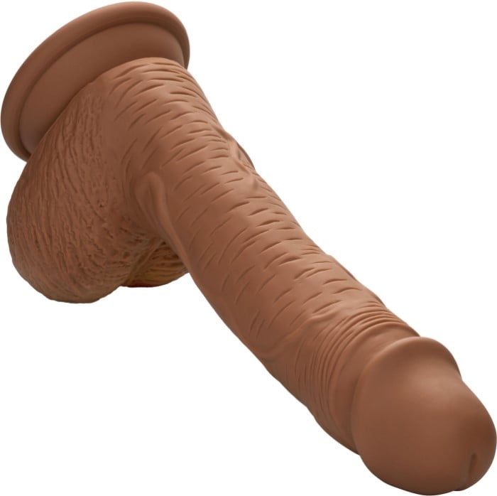 Фалоімітатор CalExotics Dual Density Silicone Studs 16 см (Brown) - Зображення 5